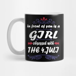 July 4 America Independence Day Girls Women Mug